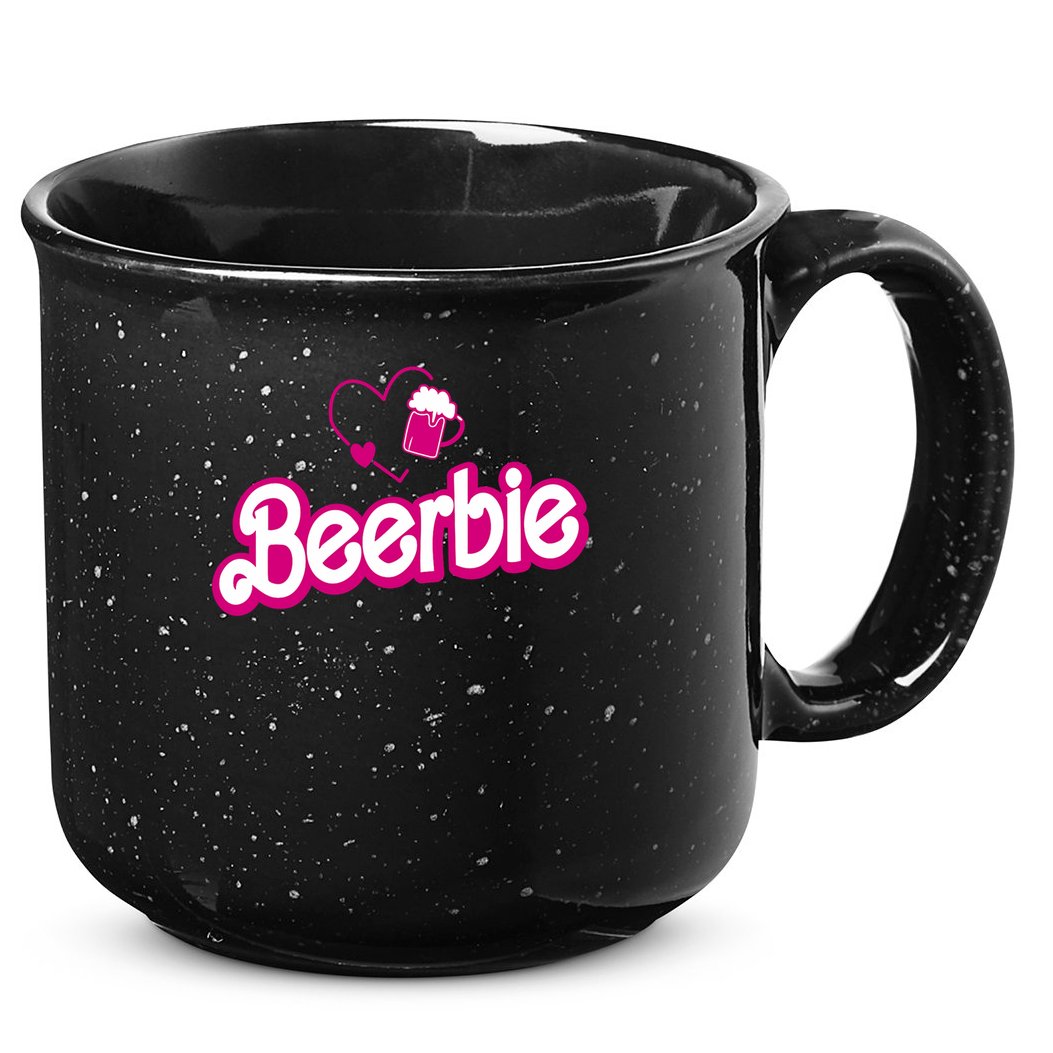Beerbie Beer Pun Bar Crawl Party Funny 15oz Campfire Ceramic Mug
