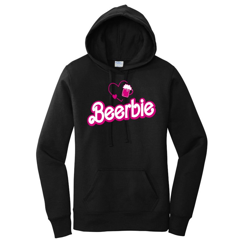 Beerbie Beer Pun Bar Crawl Party Funny Women's Pullover Hoodie