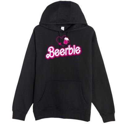 Beerbie Beer Pun Bar Crawl Party Funny Premium Pullover Hoodie