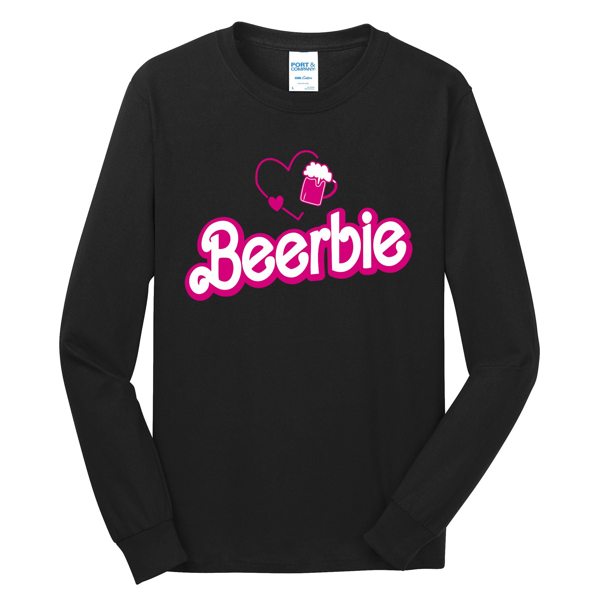 Beerbie Beer Pun Bar Crawl Party Funny Tall Long Sleeve T-Shirt