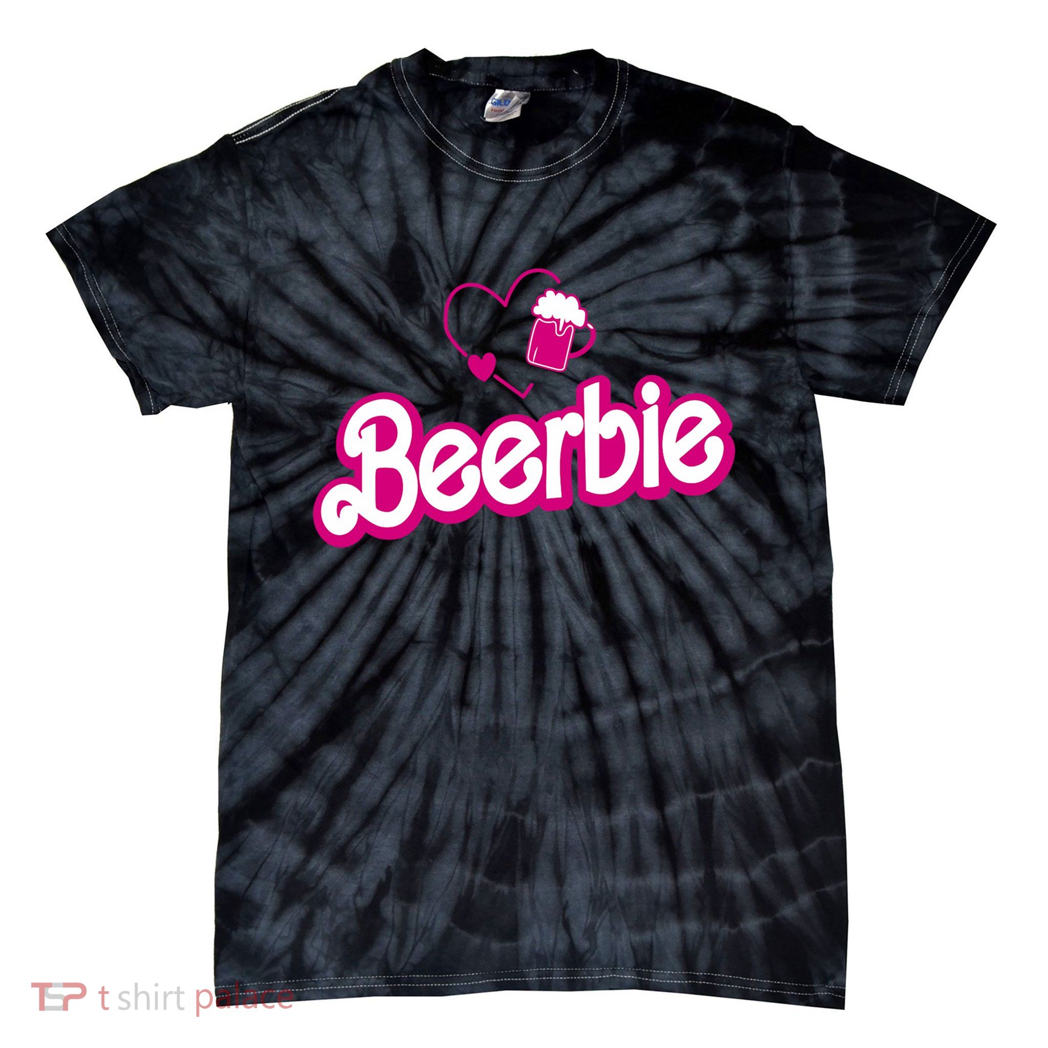 Beerbie Beer Pun Bar Crawl Party Funny Tie-Dye T-Shirt