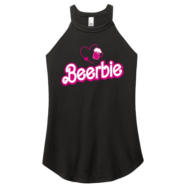 Beerbie Beer Pun Bar Crawl Party Funny Women's Perfect Tri Rocker Tank