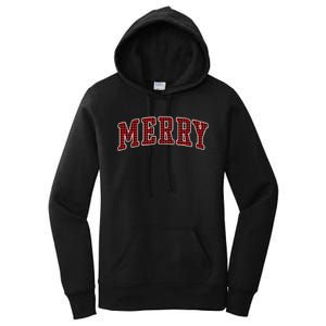 Black Buffalo Plaid Merry Christmas Hoodie Women's Pullover Hoodie