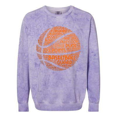 Basketball Ball Players Cute Gift Hoops Streetball Baller Basketball Great Gift Colorblast Crewneck Sweatshirt