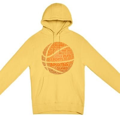 Basketball Ball Players Cute Gift Hoops Streetball Baller Basketball Great Gift Premium Pullover Hoodie