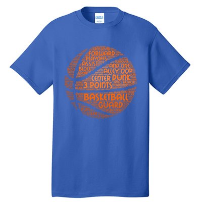 Basketball Ball Players Cute Gift Hoops Streetball Baller Basketball Great Gift Tall T-Shirt