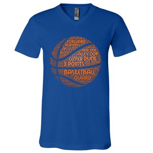 Basketball Ball Players Cute Gift Hoops Streetball Baller Basketball Great Gift V-Neck T-Shirt