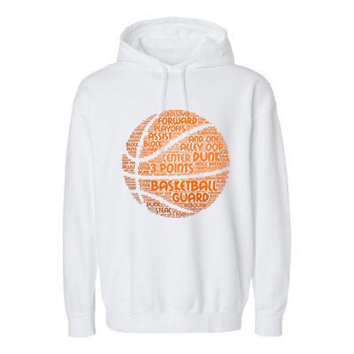 Basketball Ball Players Cute Gift Hoops Streetball Baller Basketball Great Gift Garment-Dyed Fleece Hoodie