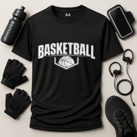 Basketball Ball Player Game Trainer Sports Lover Cooling Performance Crew T-Shirt