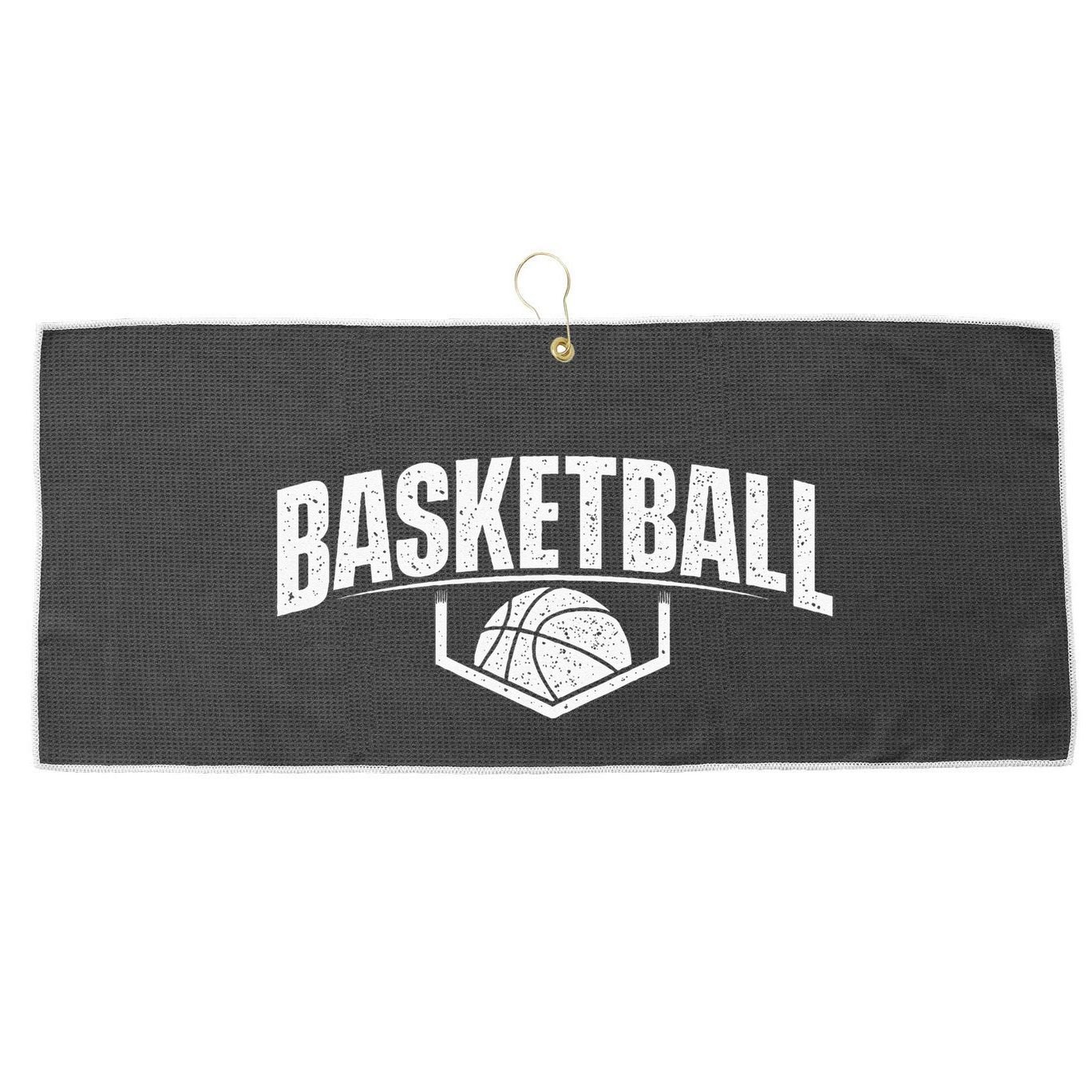 Basketball Ball Player Game Trainer Sports Lover Large Microfiber Waffle Golf Towel