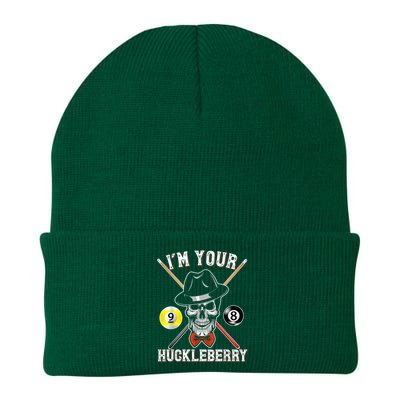 Billiard Billiards Pool I'M Your Huckleberry Funny Knit Cap Winter Beanie