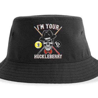 Billiard Billiards Pool I'M Your Huckleberry Funny Sustainable Bucket Hat