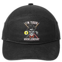 Billiard Billiards Pool I'M Your Huckleberry Funny 7-Panel Snapback Hat