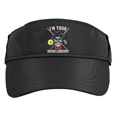 Billiard Billiards Pool I'M Your Huckleberry Funny Adult Drive Performance Visor