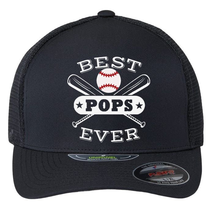 Best Baseball Pops Grandson Ball Sports Player Grandfather Flexfit Unipanel Trucker Cap