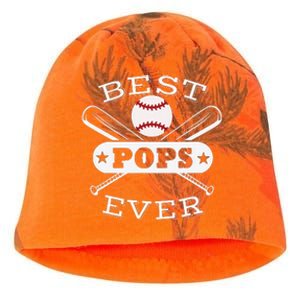 Best Baseball Pops Grandson Ball Sports Player Grandfather Kati - Camo Knit Beanie