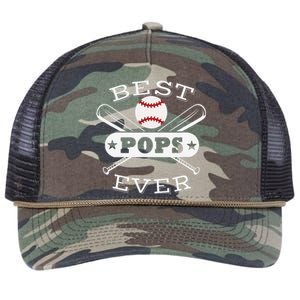 Best Baseball Pops Grandson Ball Sports Player Grandfather Retro Rope Trucker Hat Cap