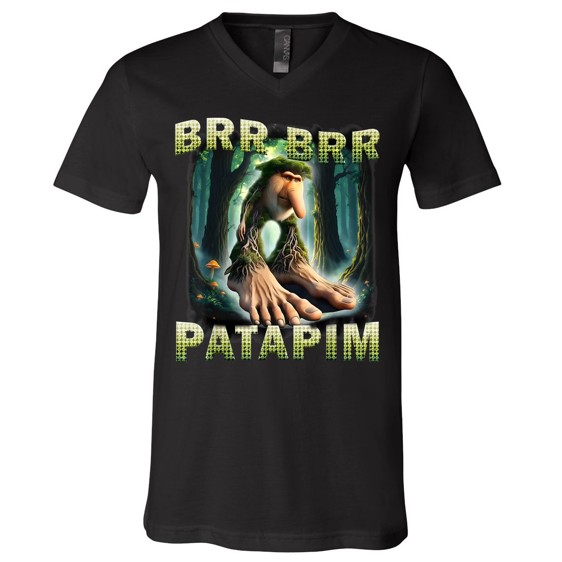 Brr Brr Patapim Funny Italian Meme Brainrot Humor Gen Z  V-Neck T-Shirt