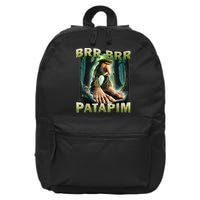 Brr Brr Patapim Funny Italian Meme Brainrot Humor Gen Z  16 in Basic Backpack