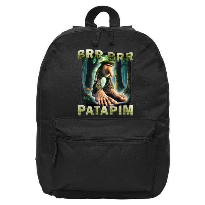 Brr Brr Patapim Funny Italian Meme Brainrot Humor Gen Z  16 in Basic Backpack