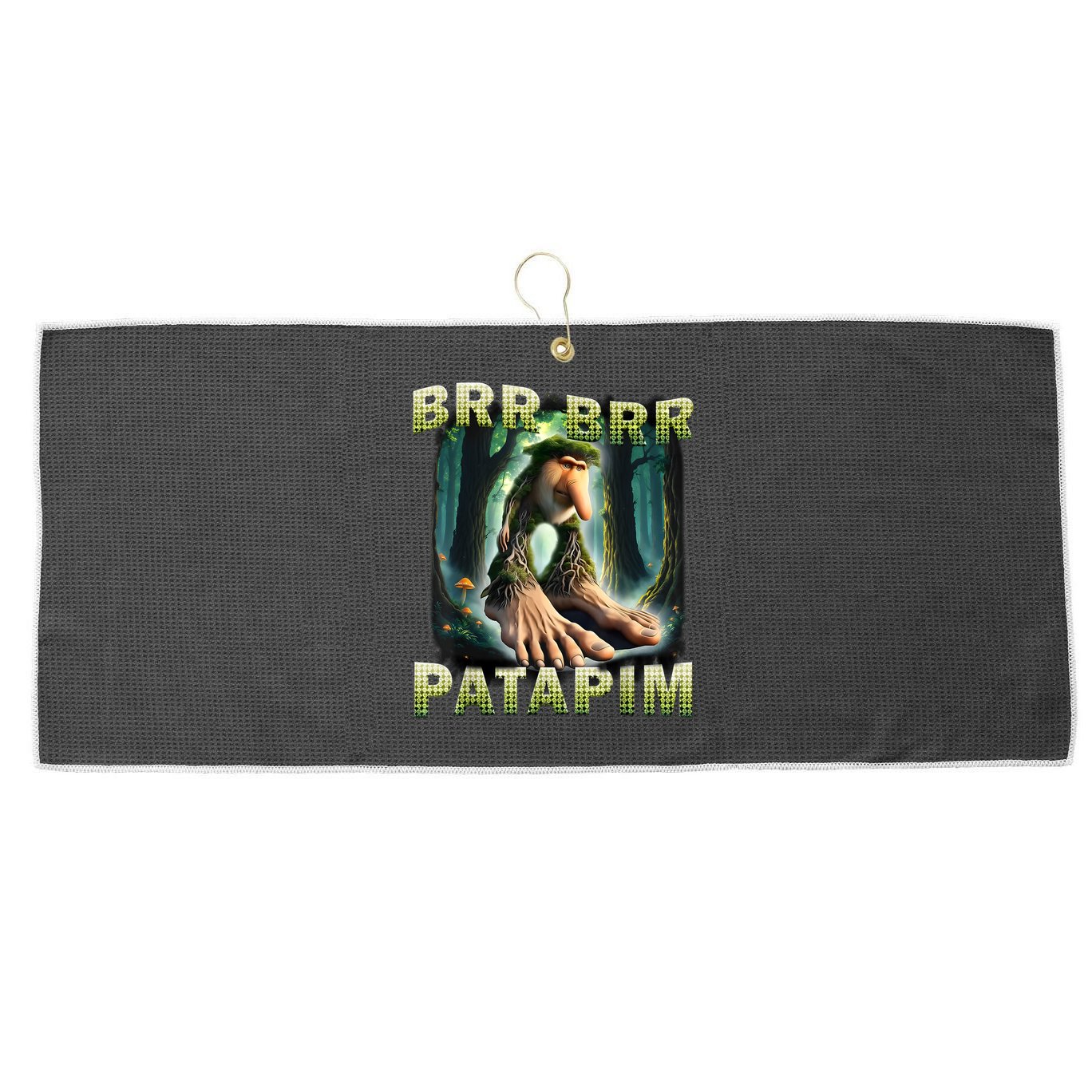 Brr Brr Patapim Funny Italian Meme Brainrot Humor Gen Z  Large Microfiber Waffle Golf Towel