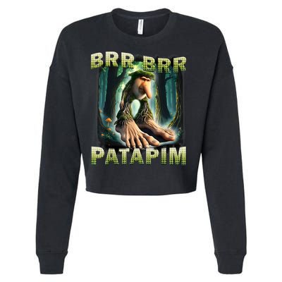 Brr Brr Patapim Funny Italian Meme Brainrot Humor Gen Z  Cropped Pullover Crew