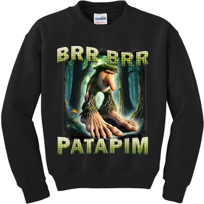 Brr Brr Patapim Funny Italian Meme Brainrot Humor Gen Z  Kids Sweatshirt