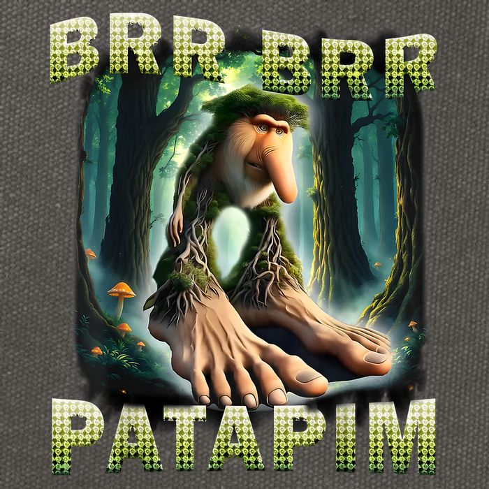 Brr Brr Patapim Funny Italian Meme Brainrot Humor Gen Z  Cotton Canvas Backpack
