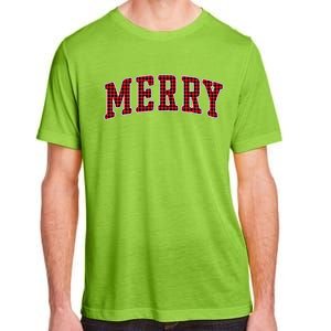 Black Buffalo Plaid Merry Christmas Adult ChromaSoft Performance T-Shirt