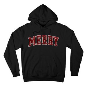 Black Buffalo Plaid Merry Christmas Hoodie