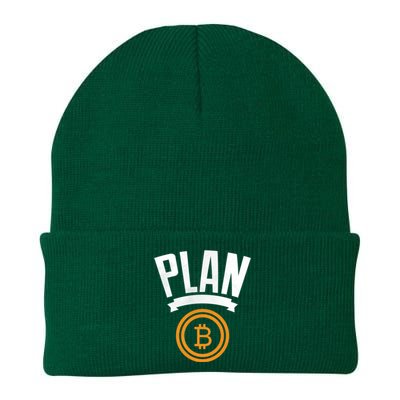 Bitcoin Btc Plan B Vintage Cryptocurrency Satoshi Nakamoto Funny Gift Knit Cap Winter Beanie