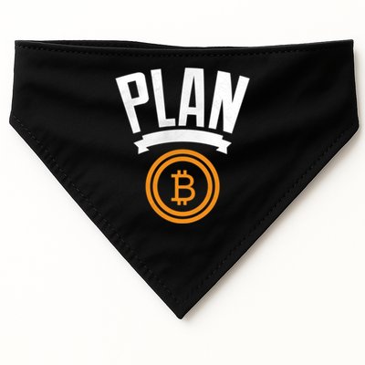 Bitcoin Btc Plan B Vintage Cryptocurrency Satoshi Nakamoto Funny Gift USA-Made Doggie Bandana