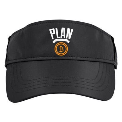 Bitcoin Btc Plan B Vintage Cryptocurrency Satoshi Nakamoto Funny Gift Adult Drive Performance Visor