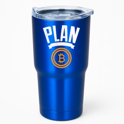 Bitcoin Btc Plan B Vintage Cryptocurrency Satoshi Nakamoto Funny Gift Tumbler