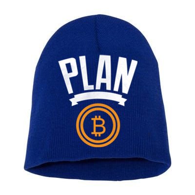 Bitcoin Btc Plan B Vintage Cryptocurrency Satoshi Nakamoto Funny Gift Short Acrylic Beanie