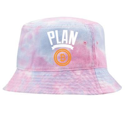 Bitcoin Btc Plan B Vintage Cryptocurrency Satoshi Nakamoto Funny Gift Tie-Dyed Bucket Hat