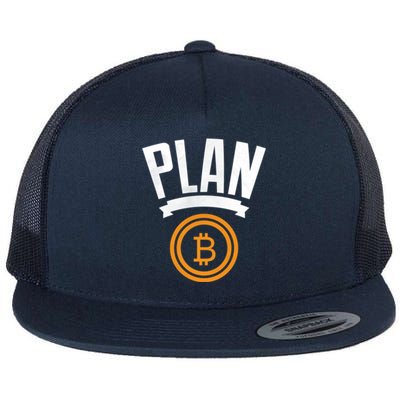 Bitcoin Btc Plan B Vintage Cryptocurrency Satoshi Nakamoto Funny Gift Flat Bill Trucker Hat