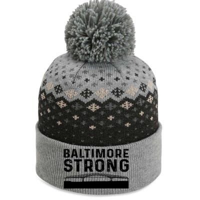 Baltimore Bridge Pray For Baltimore Baltimore Strong The Baniff Cuffed Pom Beanie