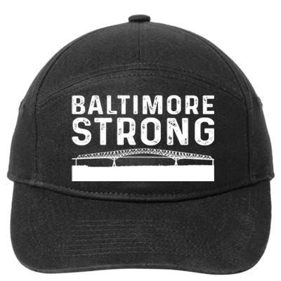 Baltimore Bridge Pray For Baltimore Baltimore Strong 7-Panel Snapback Hat