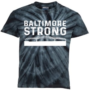 Baltimore Bridge Pray For Baltimore Baltimore Strong Kids Tie-Dye T-Shirt