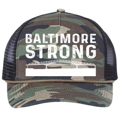 Baltimore Bridge Pray For Baltimore Baltimore Strong Retro Rope Trucker Hat Cap