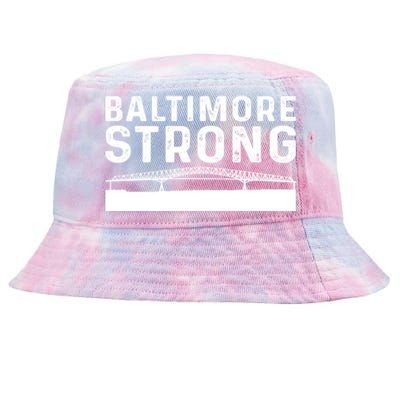 Baltimore Bridge Pray For Baltimore Baltimore Strong Tie-Dyed Bucket Hat