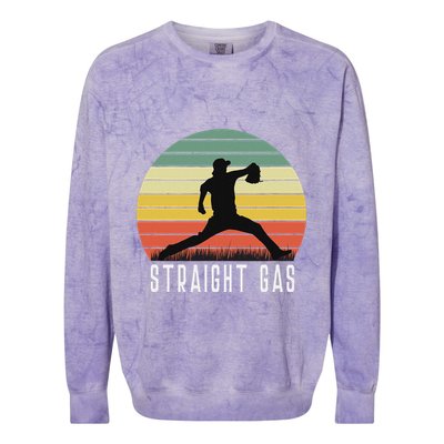 Baseball Batter Pitcher Pitching Closer Relief Strikeout K Colorblast Crewneck Sweatshirt