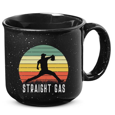 Baseball Batter Pitcher Pitching Closer Relief Strikeout K 15oz Campfire Ceramic Mug
