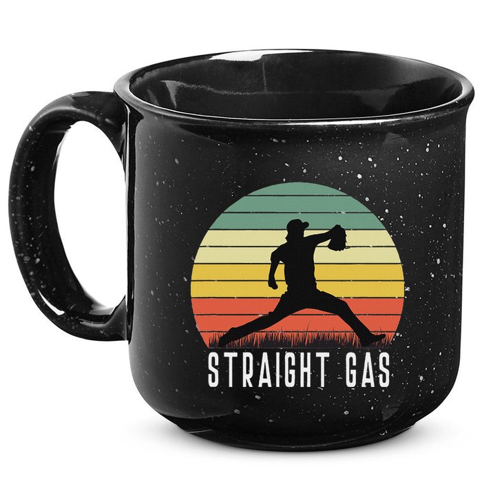 Baseball Batter Pitcher Pitching Closer Relief Strikeout K 15oz Campfire Ceramic Mug