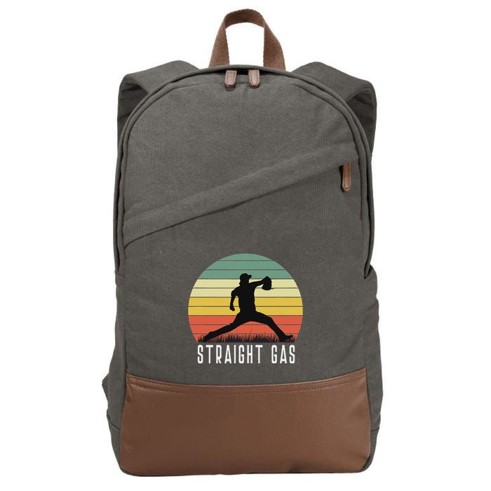 Baseball Batter Pitcher Pitching Closer Relief Strikeout K Cotton Canvas Backpack