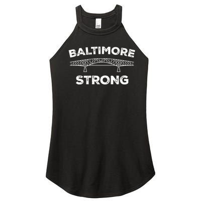 Baltimore Bridge Pray For Baltimore Baltimore Strong Women’s Perfect Tri Rocker Tank