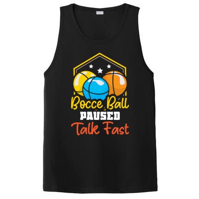 Bocce Ball Paused Talk Fast Bocce Ball Great Gift PosiCharge Competitor Tank