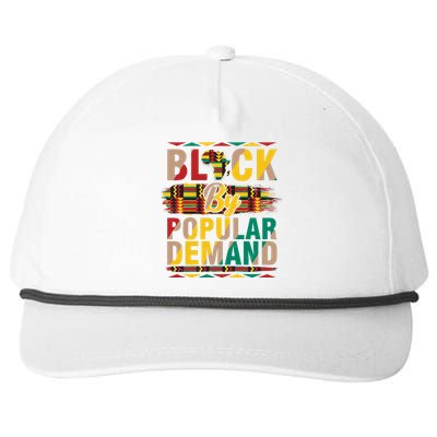 Black By Popular Demand Celebrate Black History Snapback Five-Panel Rope Hat