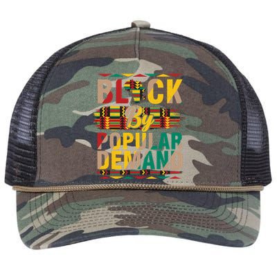 Black By Popular Demand Celebrate Black History Retro Rope Trucker Hat Cap